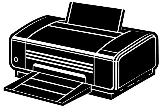 black and white printer printing paper clip art preview
