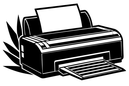black and white printer printing paper clip art preview