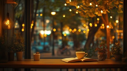 Cozy Evening at a Cafe