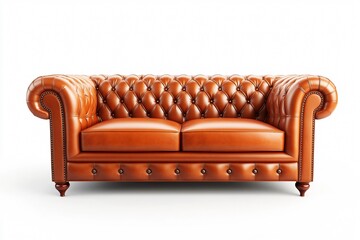 Classic Leather Chesterfield Couch Design