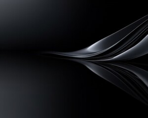 Obraz premium Matte black background with soft reflections light at the edges