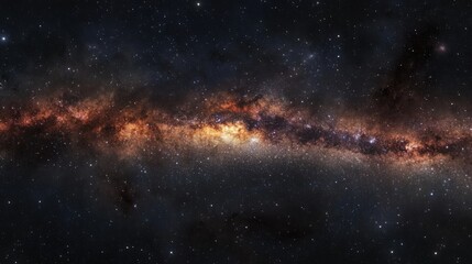 Obraz premium Milky Way galaxy view with detailed star fields and celestial clouds