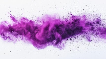 Fototapeta premium Dynamic Burst of Purple Powder on Pale Background
