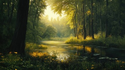 Oil painting depicting the essence of nature showcasing the beauty of landscapes through photography