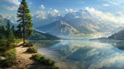 Mountain Lake Serenity