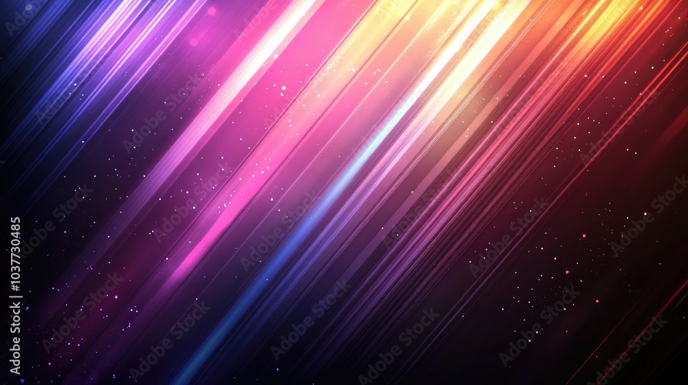 Poster dynamic abstract background featuring illuminated lines a futuristic design with diagonal stripes an