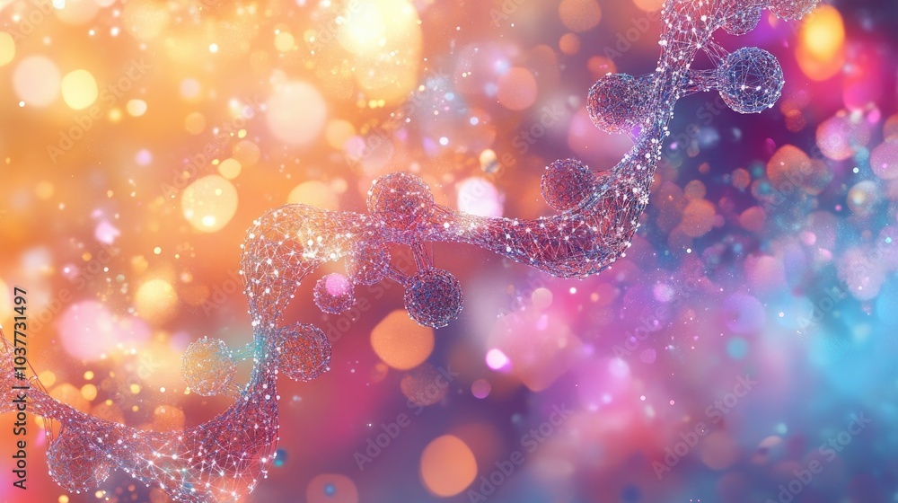 Aufkleber abstract representation of dna technology medical science concept featuring a futuristic background 