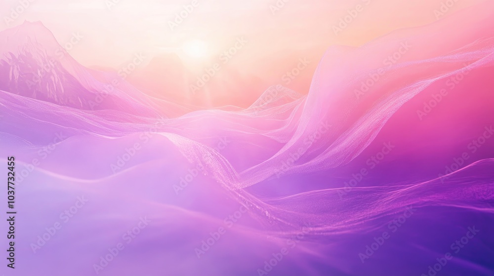 Poster iridescent gradient graphic mesh with a soft concept featuring an abstract background and a fantasy 