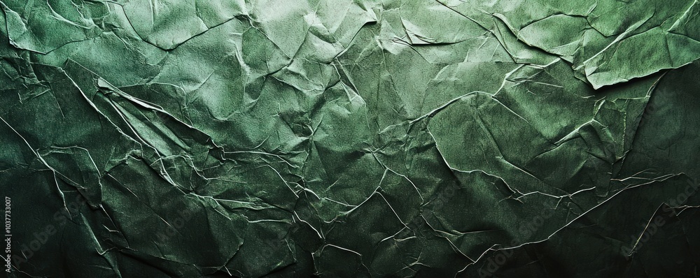 Poster green textured paper background illuminated with soft light, enhancing the paper's texture and givin