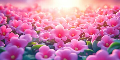 Obraz premium Elegant pink flowers of Catharanthus roseus complement the lush green leaves, creating a stunning visual display