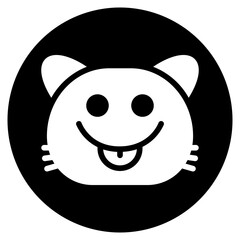 Fototapeta premium cat glyph icon