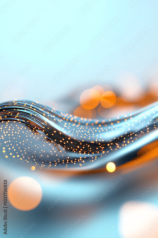 Poster captivating flow of light and form an abstract exploration of motion and energy