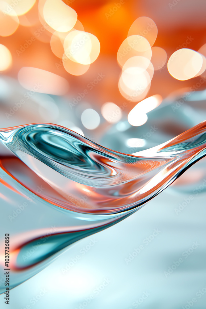 Poster captivating flow of light and color an abstract exploration of fluid motion and texture