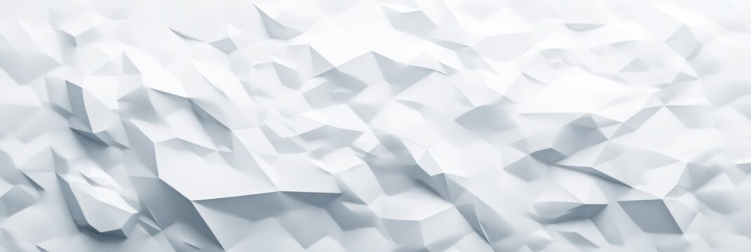 White low poly background texture in a 3D rendering