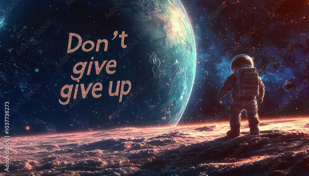 Poster inspirational message space: 
