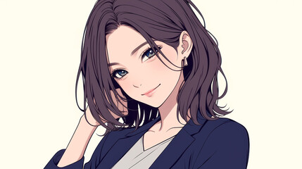 Fototapeta premium 笑みを浮かべている美しいキャリアウーマン