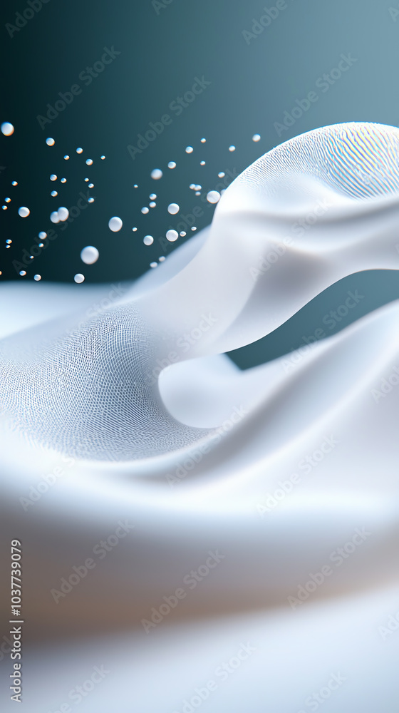 Aufkleber ethereal flow of fabric captivating movement and texture in a breathtaking display of light and wate
