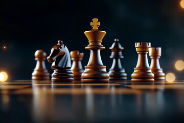 Chess pieces in action, with close-up shots of rooks, queens, and pawns on a high-quality wooden board