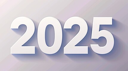 Digital Fusion Design: The four numbers "2025" are fused together with different fonts, colors, shadows and gradients to enhance the visual effect and create a unique style.