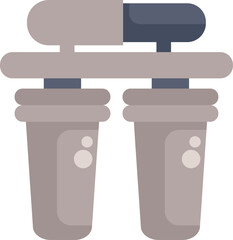 Water filter is purifying tap water passing through two stage filtration system for home use