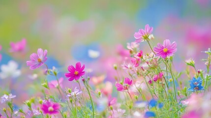 Floral Paradise: A Serene Tapestry of Blooms in Vibrant Hues