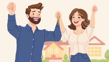 Celebrating New Beginnings: A Couple's Joy in Their New Home and Future Happiness