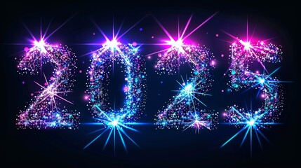 Naklejka premium Digital Fusion Design: The four numbers 