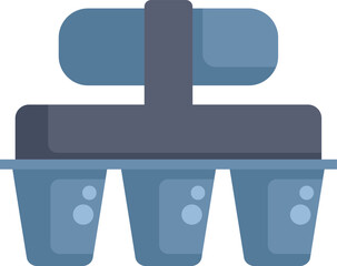 Water dispenser delivering clean water into plastic cups, concept of drinking water supply