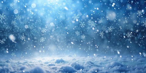 Fototapeta premium Macro background of heavily snowfalling blizzard, perfect for wallpaper or background