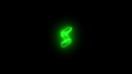 	
Abstract neon hyperlink icon illustration. Neon line shackle.	