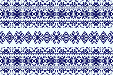 Festive Pixel Art Fabric Design Geometric Shapes in Vibrant Colors for Christmas.Ideal for Scarves, Blankets, Tablecloths, Rugs, Clothing, and Decoration ,ethnic pattern