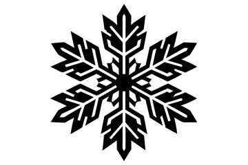 christmas snowflake silhouette vector illustration 