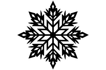 christmas snowflake silhouette vector illustration 