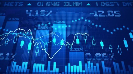 Stock Market Financial Background Loop - Powered by Adobe