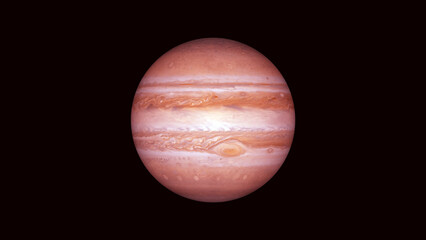 global warming jupitar concept  with black background