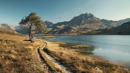 Obraz premium Mountain Lake Serenity