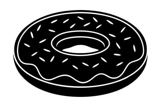 recommend clip art: doughnut   silhouette vector illustration