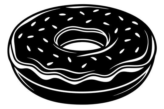 recommend clip art: doughnut   silhouette vector illustration
