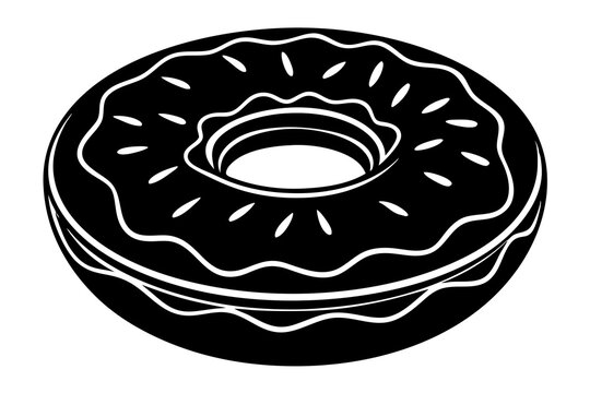 recommend clip art: doughnut   silhouette vector illustration