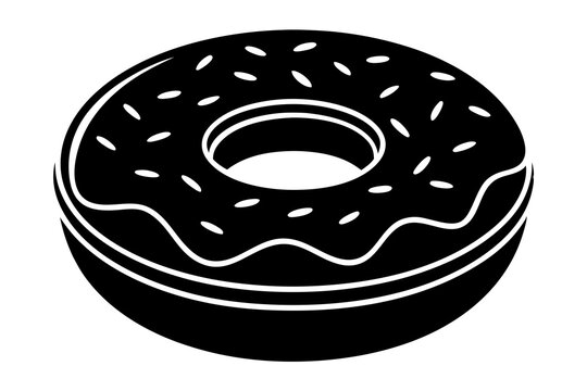 recommend clip art: doughnut   silhouette vector illustration