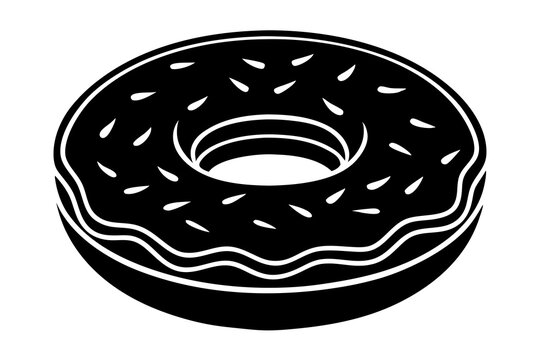 recommend clip art: doughnut   silhouette vector illustration