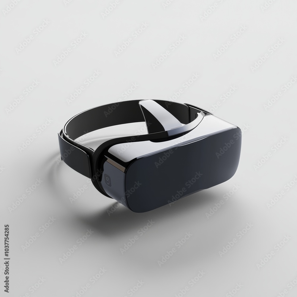 Poster 3d rendering of a virtual reality headset, symbolizing cutting-edge technology, isolated against a c