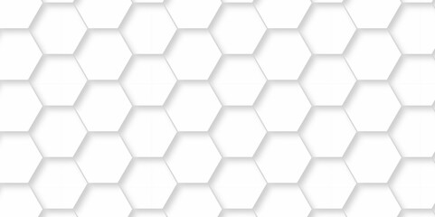 Vector Minimal White Hexagonal Background. Luxury White Pattern. 3D Futuristic abstract honeycomb mosaic white background. geometric mesh cell texture. modern futuristic wallpaper.