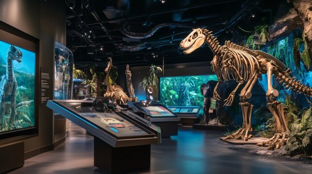 A robotic zoo showcasing biomechanical animals and interactive exhibits, Zoological innovation style, photo of