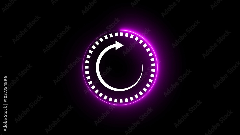 Poster refresh loading icon with black background
