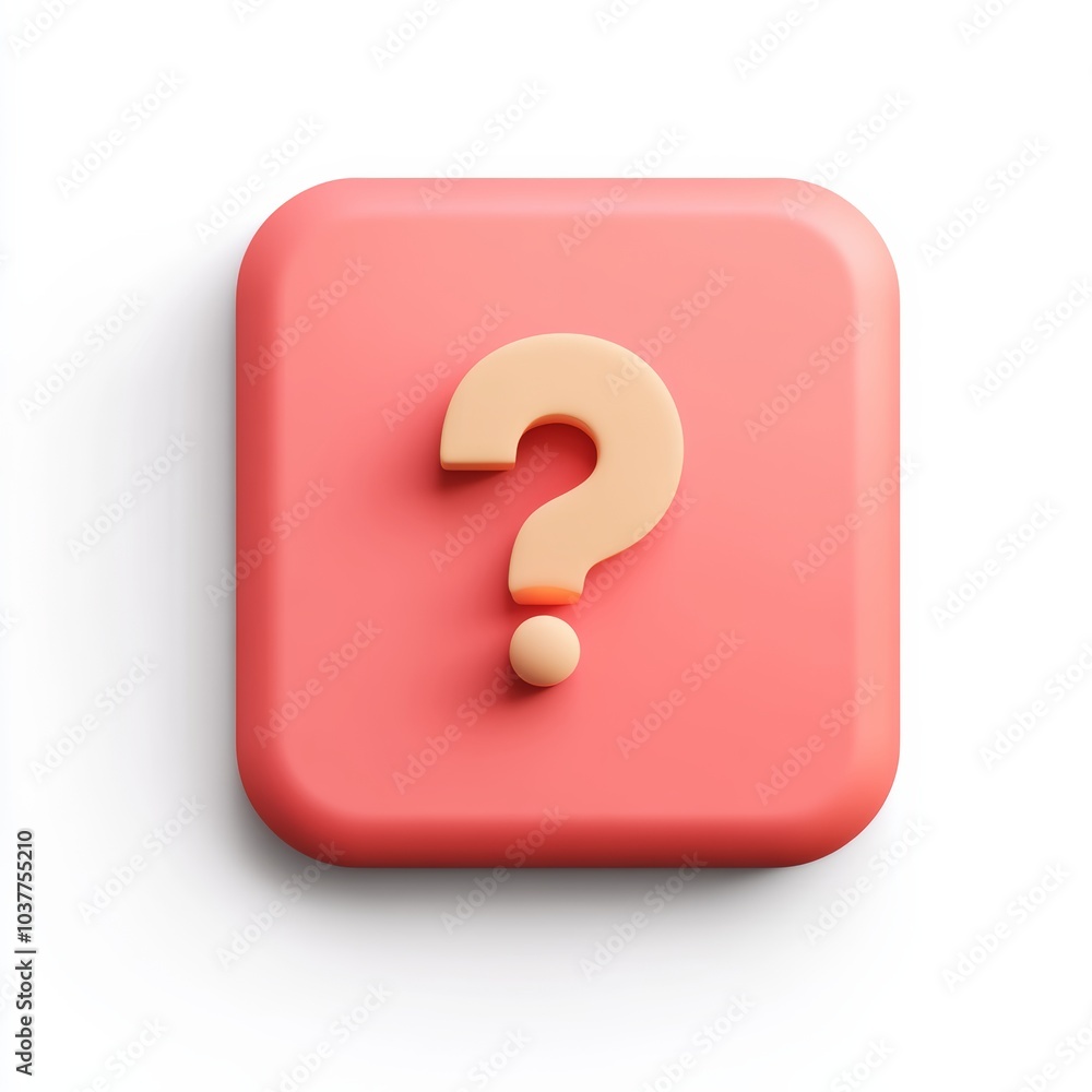 Poster a 3d icon of a speech bubble with a question mark, representing inquiry and communication, isolated 