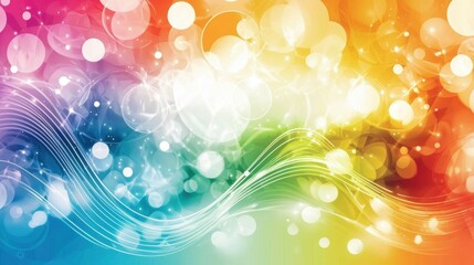 Abstract Vibrance: Waves and Circles in Colorful Harmony