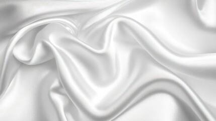 Obraz premium Smooth White Fabric Texture Background, Featuring Elegant Silk or Satin Cloth for a Luxury Feel