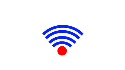 Wi_Fi connected icon animation with withe background