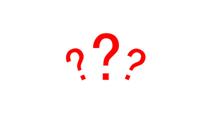 Question mark animation with black background